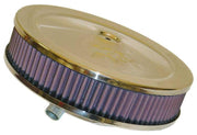K&N Custom Oval Race Filter 5-1/8in FLG / 9in OD x 3-3/8in HW/VENT K&N Engineering Carburetor Air Cleaners