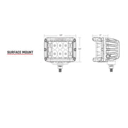 Rigid Industries D-SS Spot w/ Amber PRO Lens (Pair) Rigid Industries Light Bars & Cubes