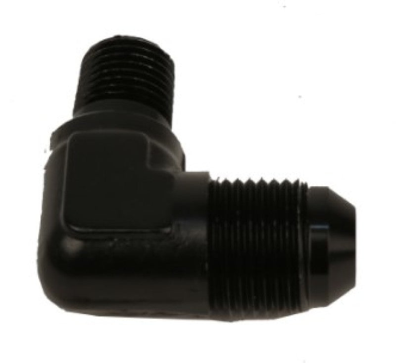 Aeromotive Fitting Elbow 1/4in-MNPT to AN-08 90-Deg Black Aeromotive Fittings