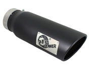 aFe Diesel Exhaust Tip Bolt On Black 4in Inlet x 5in Outlet x 15in aFe Catback