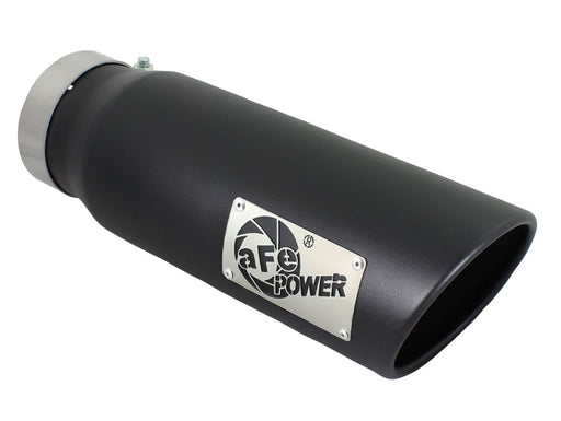 aFe Diesel Exhaust Tip Bolt On Black 4in Inlet x 5in Outlet x 15in aFe Catback