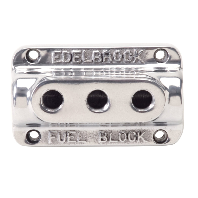 Edelbrock Fuel Block Triple Polished Edelbrock Carburetor Rebuild Components