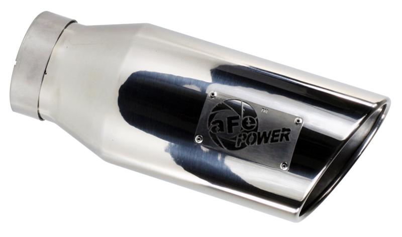 aFe MACH Force-Xp Universal Exhaust Tip 4 IN Inlet x 5 IN Outlet x 12 IN L- Polished Tip aFe Tips