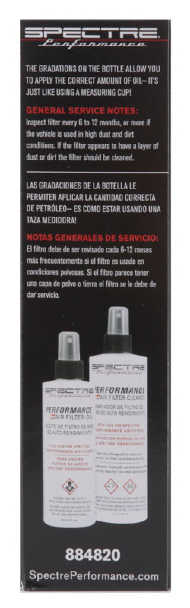 Spectre Accucharge Kit for HPR Filters - Clear Spectre Recharge Kits