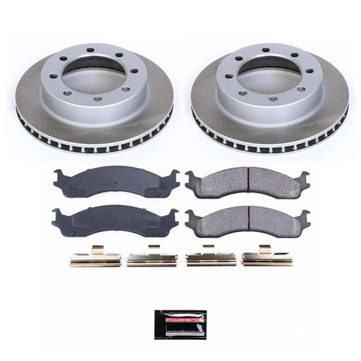 Power Stop 95-97 Ford F-350 Front Semi-Coated Rotor Kit PowerStop Brake Kits - Performance Blank