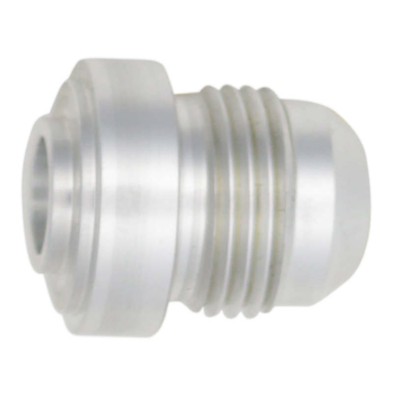 DeatschWerks 8AN Male Flare with Aluminum Weld On Fitting - Anodized Raw Aluminum DeatschWerks Fittings