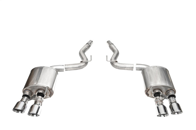 Corsa 24+ Ford Mustang Dark Horse 5.0L 3in Dual Rear Exit Axle-Back w/Twin 4.5in Polish Slash Tips CORSA Performance Axle Back