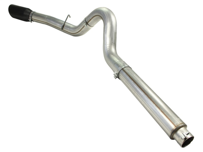 aFe MACHForce XP 5in DPF-Back Stainless Steel Exh Sys, Black tip, Ford Diesel Trucks 08-10 V8-6.4L aFe DPF Back