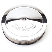 Edelbrock Air Cleaner Pro-Flo Series Round Steel Top Paper Element 14In Dia X 3 75In Dropped Base Edelbrock Air Filters - Universal Fit