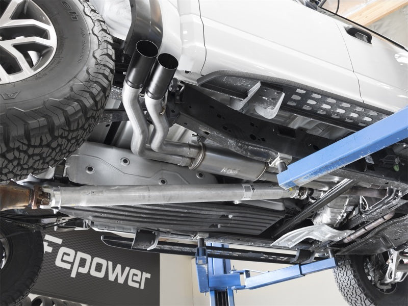 aFe POWER Rebel Series 3in 409 SS Cat Back Exhaust w/ Black Tips 17 Ford F-150 Raptor V6-3.5L aFe Catback