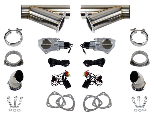 Granatelli 2.25in Stainless Steel Electronic Dual Exhaust Cutout Granatelli Motor Sports Exhaust Cutouts