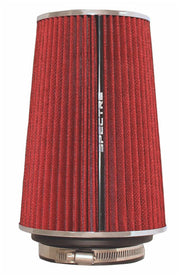 Spectre Adjustable Conical Air Filter 9-1/2in. Tall (Fits 3in. / 3-1/2in. / 4in. Tubes) - Red Spectre Air Filters - Universal Fit