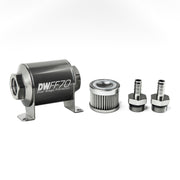 DeatschWerks Stainless Steel 3/8in 10 Micron Universal Inline Fuel Filter Housing Kit (70mm) DeatschWerks Fuel Filters