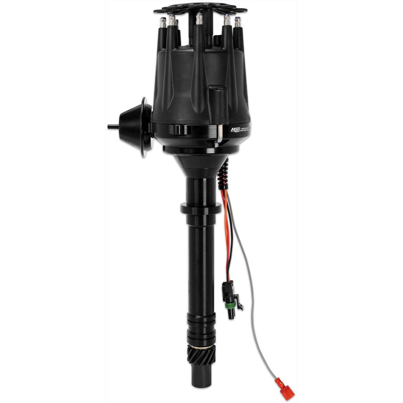 Black Chevy V8 w/Internal Module Distributor MSD Autoparts