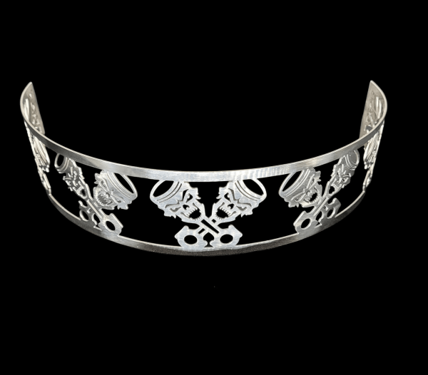 Blingz Beauty Bandz, 14" Diameter, 3" Tall Air Cleaner Grill - Skullz and Rods