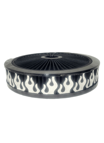 Blingz Beauty Bandz Black Air Filter Assembly , Flames GMS