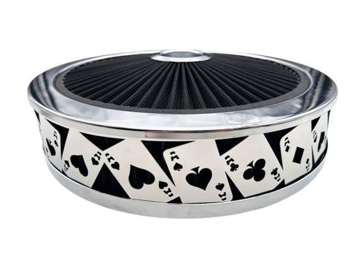 Blingz Beauty Bandz Black And Chrome Air Filter Assembly , Aces Wild GMS