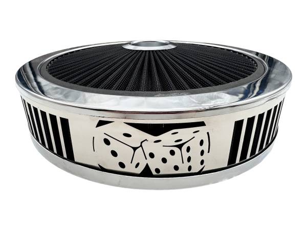Blingz Beauty Bandz Black And Chrome Air Filter Assembly , Craps
