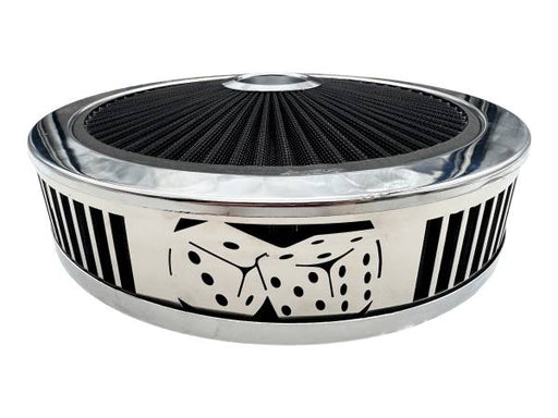 Blingz Beauty Bandz Black And Chrome Air Filter Assembly , Craps GMS