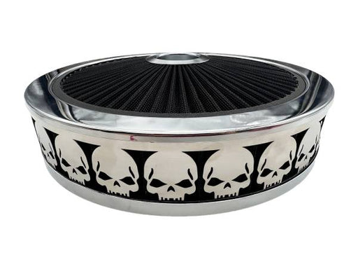 Blingz Beauty Bandz Black And Chrome Air Filter Assembly , Skullz GMS