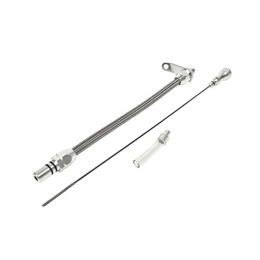 B&M Auto Transmission Dipstick & Tube - Billet Aluminum/Stainless Steel Braided B&M Autoparts