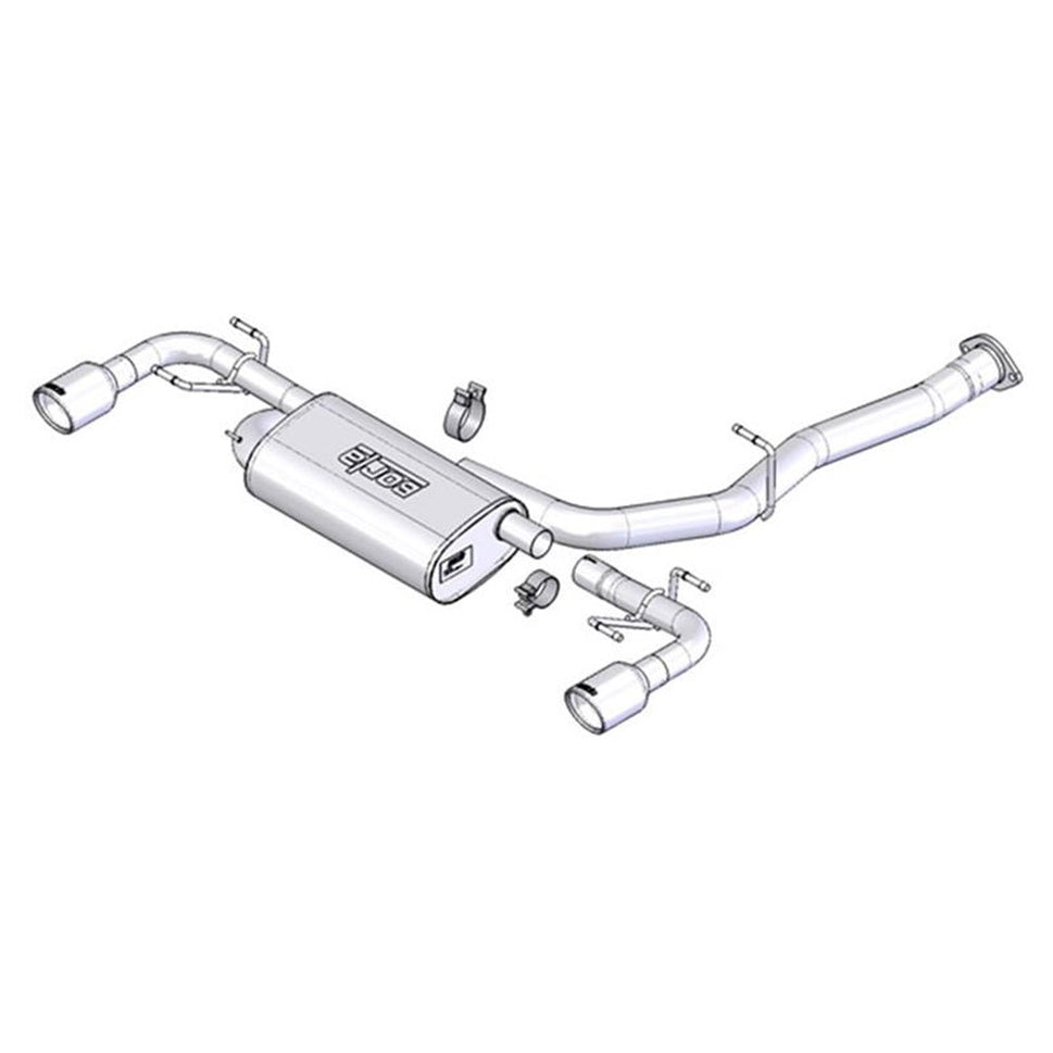 Borla 03-09 Mazda RX-8 1.3L Single Round Rolled Angle-Cut Cat-Back Exhaust 1014015