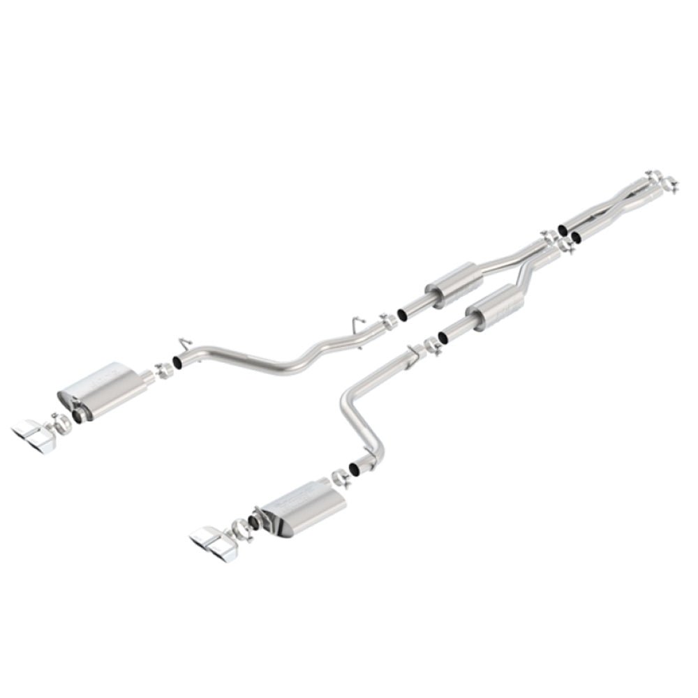 Borla 09-14 Dodge Challenger R/T 5.7L RWD 2Dr. Dual Rctgl. Angle S-Type CB Exhaust - Rear Split Exit 140707 CHALLENGER