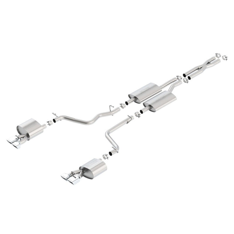 Borla 11-14 Dodge Challenger 3.6L AT/MT RWD 2Dr Single Split Rear Exit Rectangle Tip Catback Exhaust 140482 - DSP PERFORMANCE MOTORSPORTS