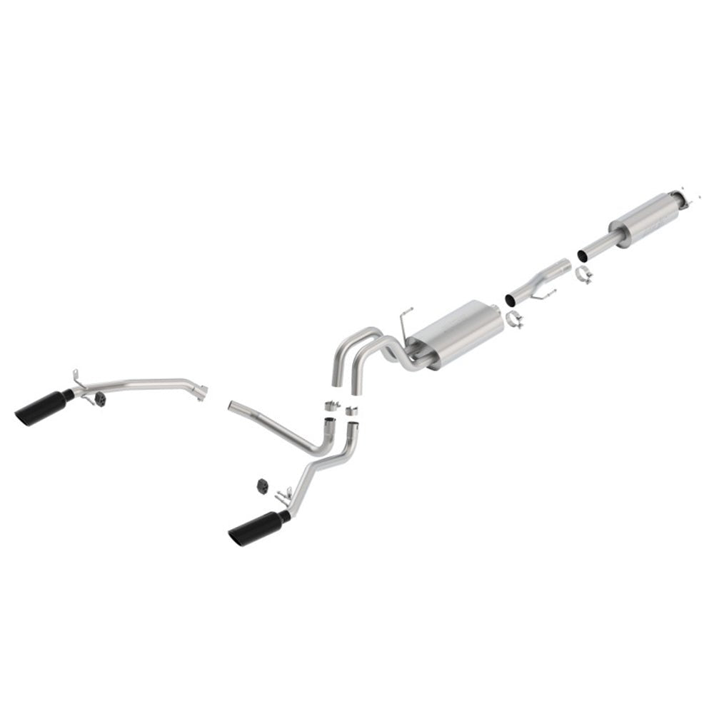 Borla 11-14 Ford F-150 5.0L Stainless Steel S-Type Catback Exhaust - 4in Tips Single Split Rear Exit 140416BC CAT-BACK