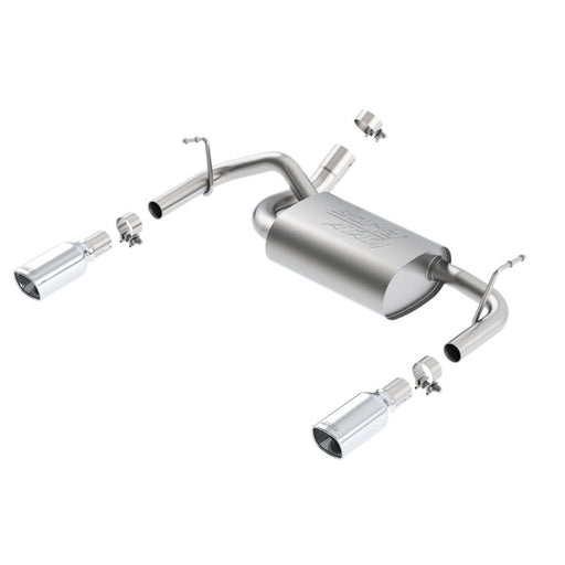 Borla 12-14 Jeep Wrangler JK 2Dr & 4Dr Rear Section ATAK Single Sqaure Rolled Angle-Cut Exit Exhaust 11860 - DSP PERFORMANCE MOTORSPORTS
