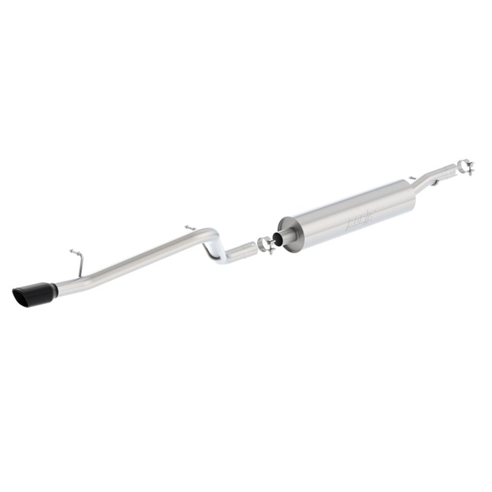 Borla 12-16 Jeep Wrangler V6 4WD Dirt Sport Cat-Back 2.5in Single Square Rolled Angle Cut Rear 140479BC JEEP WRANGLER