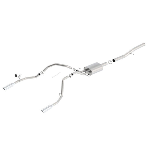 Borla 14 Silv/Sierra 1500 EC Std/CC Short 143.5in WB ATAK Single Split Rear Exit Cat-Back Exhaust 140572 CAT-BACK