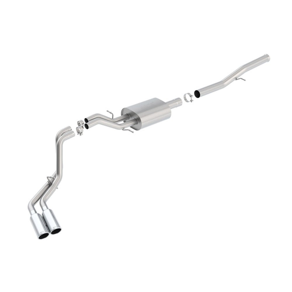 Borla 14 Silv/Sierra 1500 EC Std/CC Short 143.5in WB S-Type Dual Rolled Side Exit Cat-Back Exhaust 140576 CAT-BACK