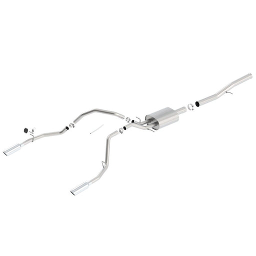 Borla 14 Silv/Sierra 1500 EC Std/CC Short 143.5in WB Touring Single Split Rear Exit Cat-Back Exhaust 140570 CAT-BACK