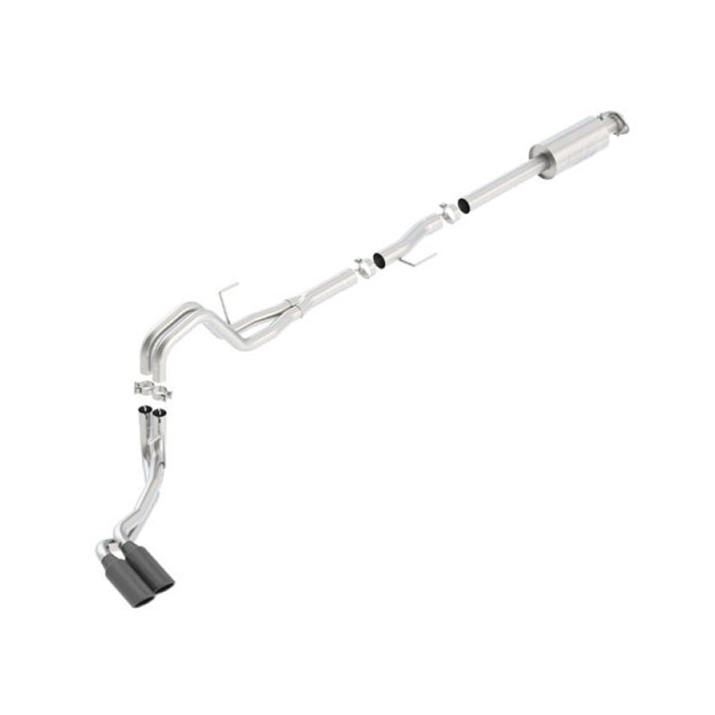 Borla 15-16 Ford F-150 3.5L EcoBoost Ext. Cab Std. Bed Black Chrome CB Exhaust ATAK Truck Side Exit 140619BC CAT-BACK