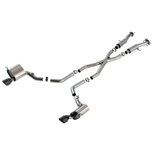 Borla 15-21 Jeep Grand Cherokee SRT 6.4L V8 AWD ATAK Cat-Back Exhaust System - Black Tips T-304SS 140633CB - DSP PERFORMANCE MOTORSPORTS