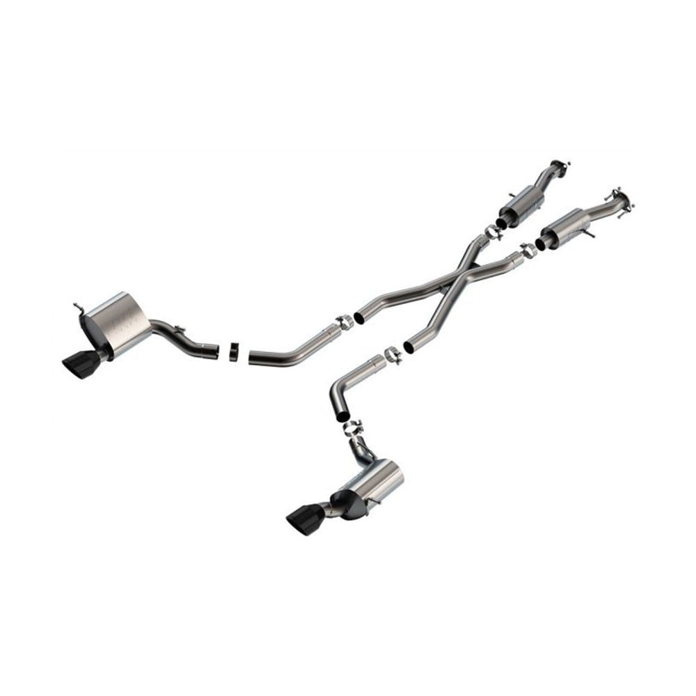 Borla 15-21 Jeep Grand Cherokee SRT 6.4L V8 AWD S-Type Cat-Back Exhaust System - Black Tips T-304SS 140632CB CAT-BACK