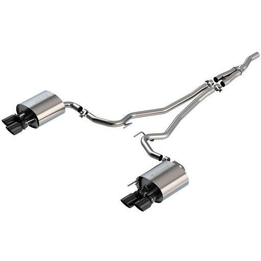 Borla 19-20 Ford Mustang Ecoboost 2.3L 2.25in S-type Exhaust w/ Valves - Black Chrome Tips 140827BC - DSP PERFORMANCE MOTORSPORTS