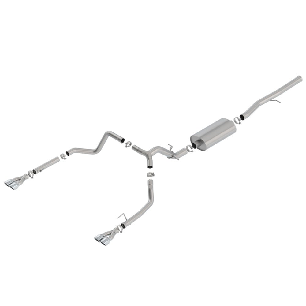 Borla 19 Chevrolet Silverado/GMC Sierra 1500 6.2L SS Touring Catback Exhaust - Square Chrome Tips 140782 SILVERADO
