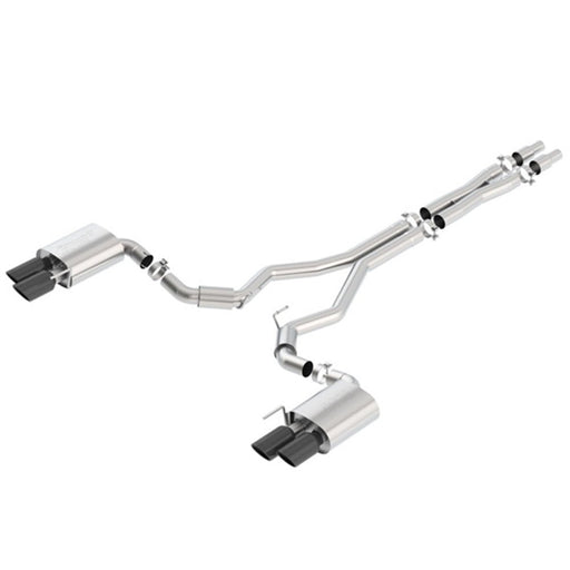 Borla 2018 Ford Mustang GT (A/T / M/T) 3in S-Type Catback Exhaust w/o Valves w/ Black Chrome Tips 140745BC - DSP PERFORMANCE MOTORSPORTS