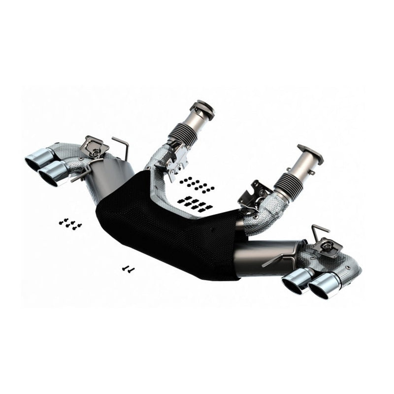 Borla 2020 Chevrolet Corvette C8 6.2L ATAK 3in Exhaust System Dual Round A/C Tips 4inx 4.75in 140839 C8 CORVETTE EXHAUST