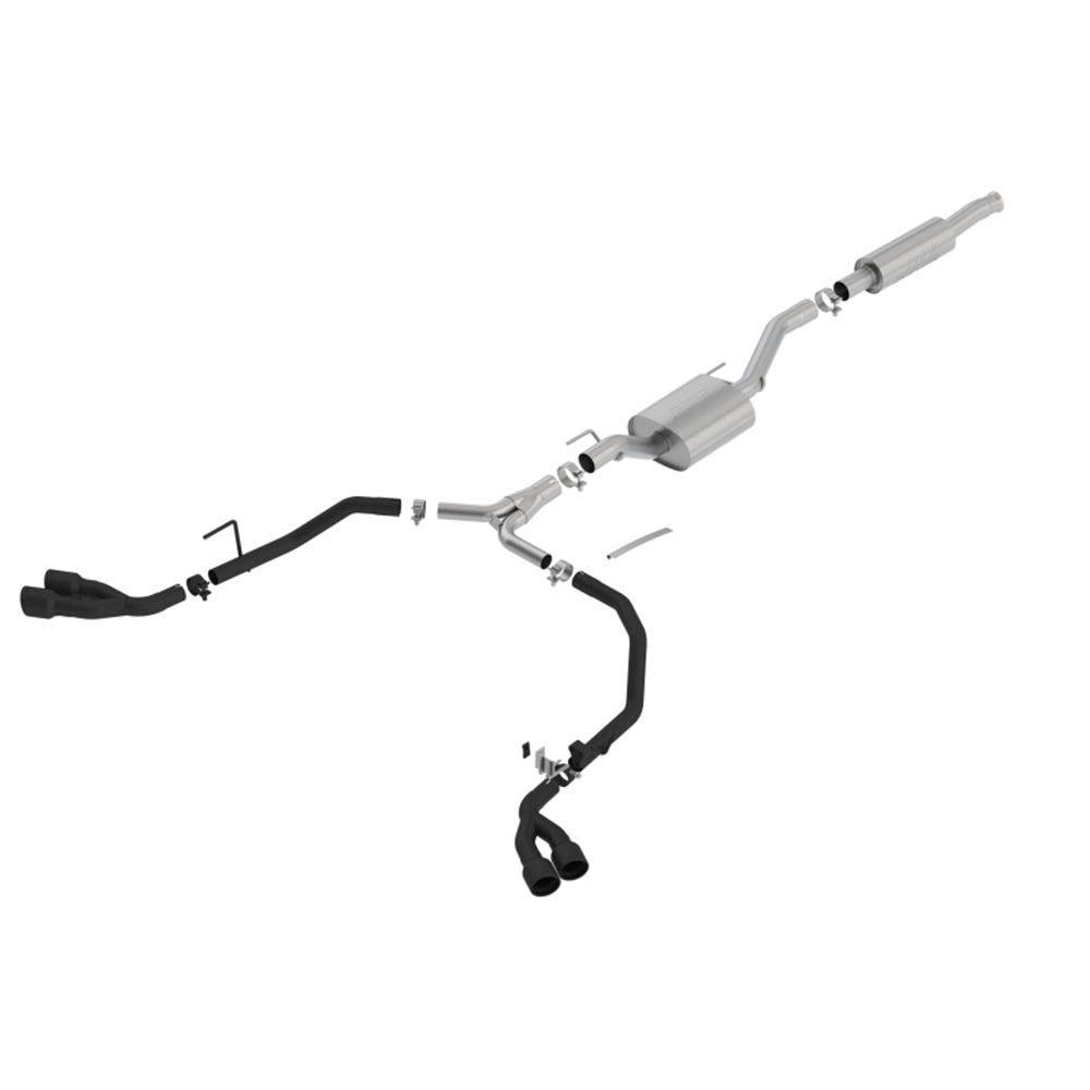 Borla 2020 Jeep Gladiator JT 3.6L V6 AT/MT AWD 2.75-2in S-Type Catback Ceramic Blk Tailpipe & Tips 140815CB BORLA EXHAUST