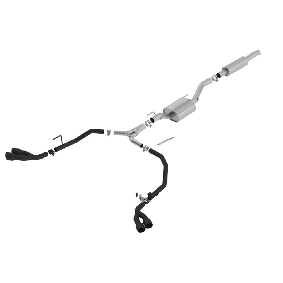 Borla 2020 Jeep Gladiator JT 3.6L V6 AT/MT AWD  2.75-2in S-Type Catback Ceramic Blk Tailpipe & Tips 140815CB