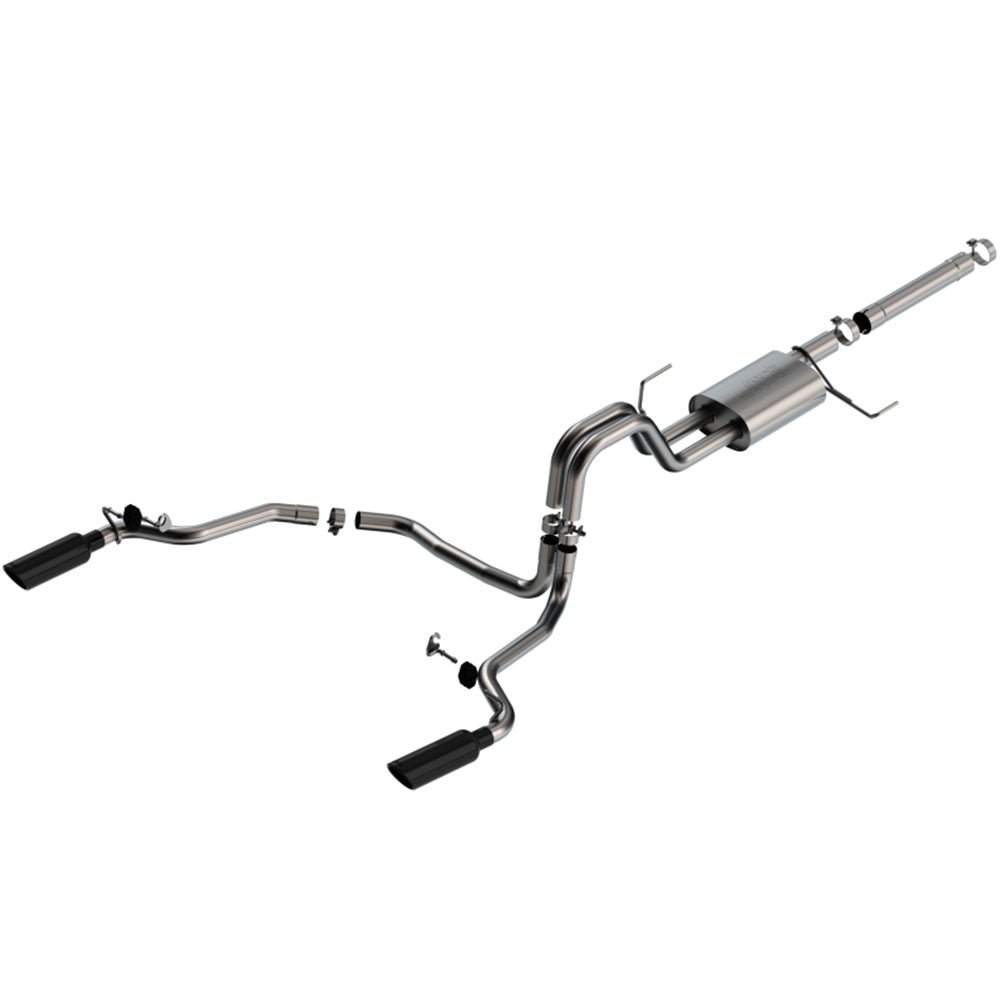 Borla 21-22 F-150 Powerboost 3.5L V6 2WD & 4WD 4DR 3in, 2.25in S-TYPE Catback w/ Black Chrome Tips 140903BC CAT-BACK