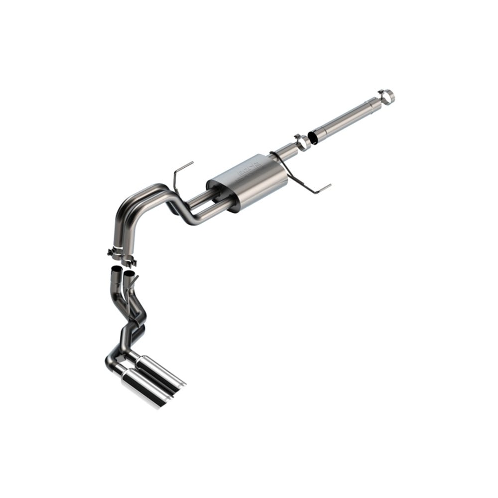 Borla 21-22 Ford F-150 Powerboost 3.5L V6 2WD & 4WD 4DR 3in, 2.25in S-TYPE Catback w/ Chrome Tips 140904 CAT-BACK