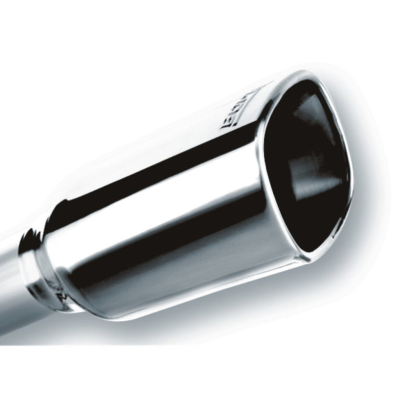 Borla 2.25in Inlet 3.28in x 3.5in Square Rolled Angle Cut x 7.88in Long Exhaust Tip 20241 BORLA EXHAUST