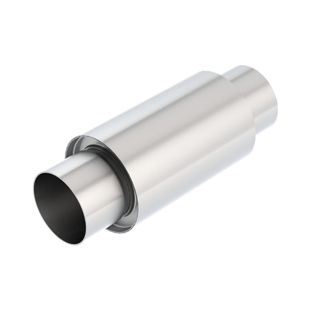 Borla 3 -1/2in In/Out x 5in Round x 8in Long XR-1 Sportsman Shorty Racing Muffler 40004S SHORTY HEADER