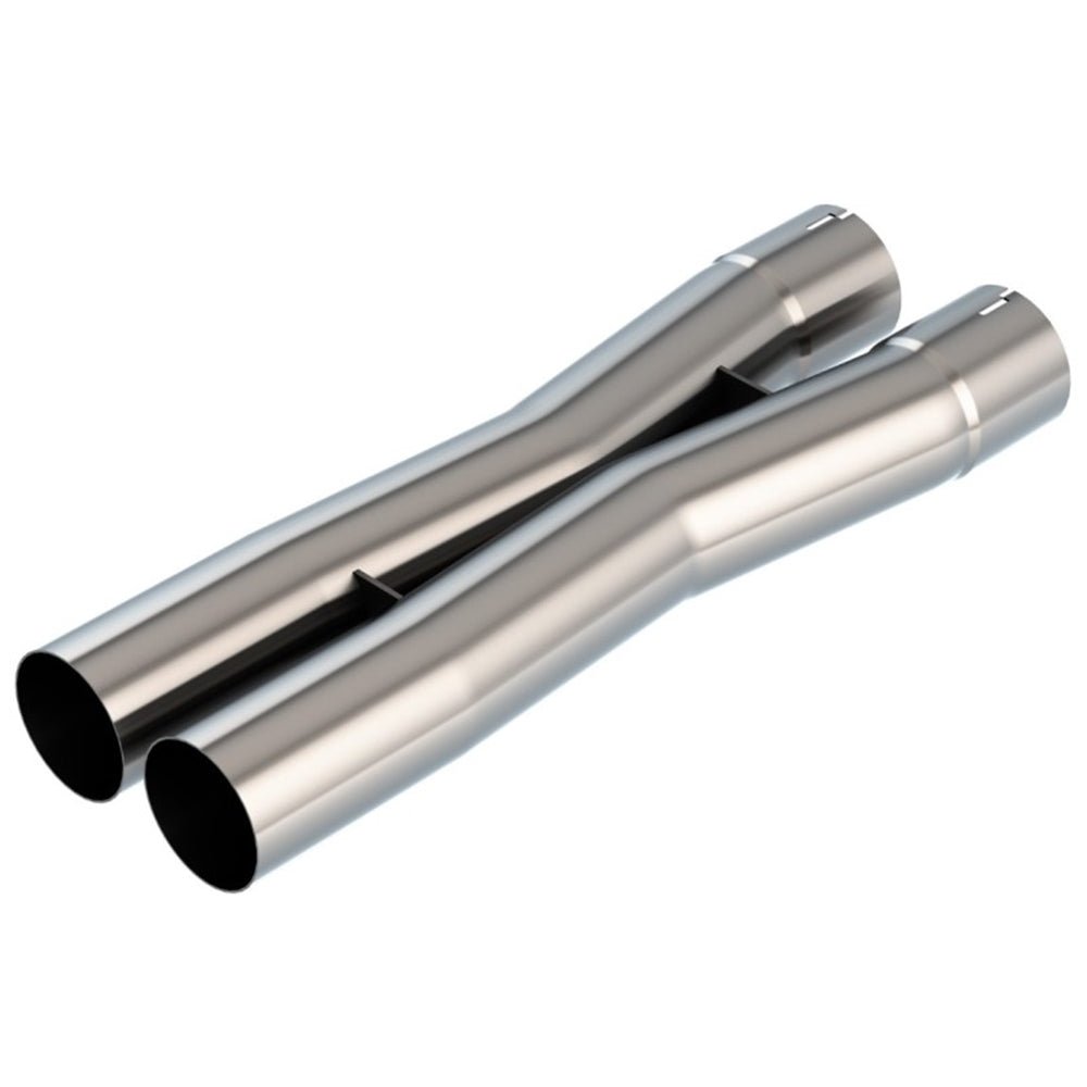 Borla 3.0in Universal X-Pipe 4.43in Inlet Centerline 3.51in Outlet Centerline 21.06in OAL 621106 BORLA EXHAUST