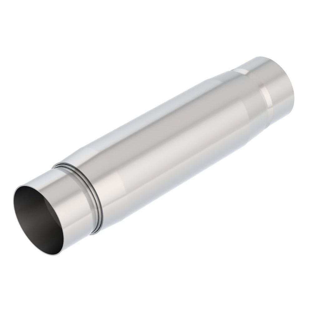 Borla CrateMuffler Resonator Option 3in Center/Center 3.5in Round x 10in - Null Sound Center/Center 400939 BORLA EXHAUST