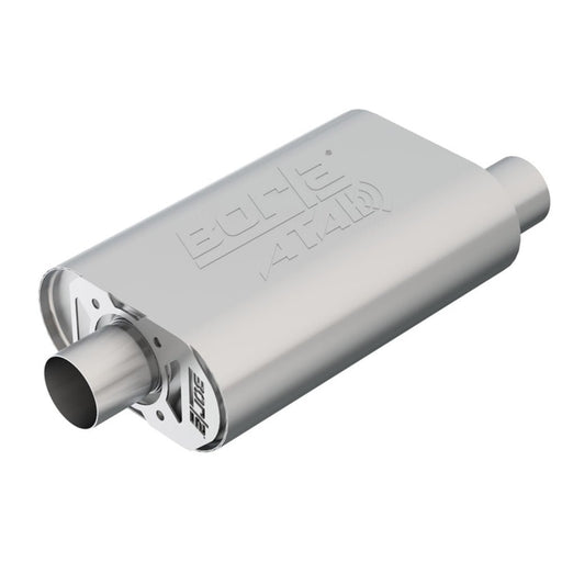 Borla CrateMuffler SBC Hot 350/383 2.5 inch Offset/Center 14in x 4.35in x 9in Oval Atak Muffler 400820 BORLA EXHAUST